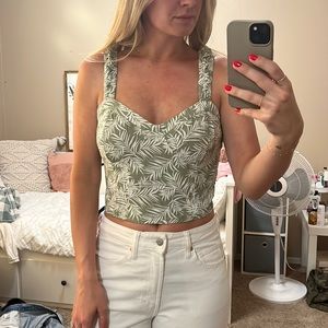 Palm crop bustier